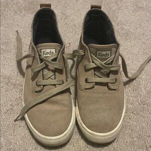 Keds Taupe Suede Low-Top Sneakers